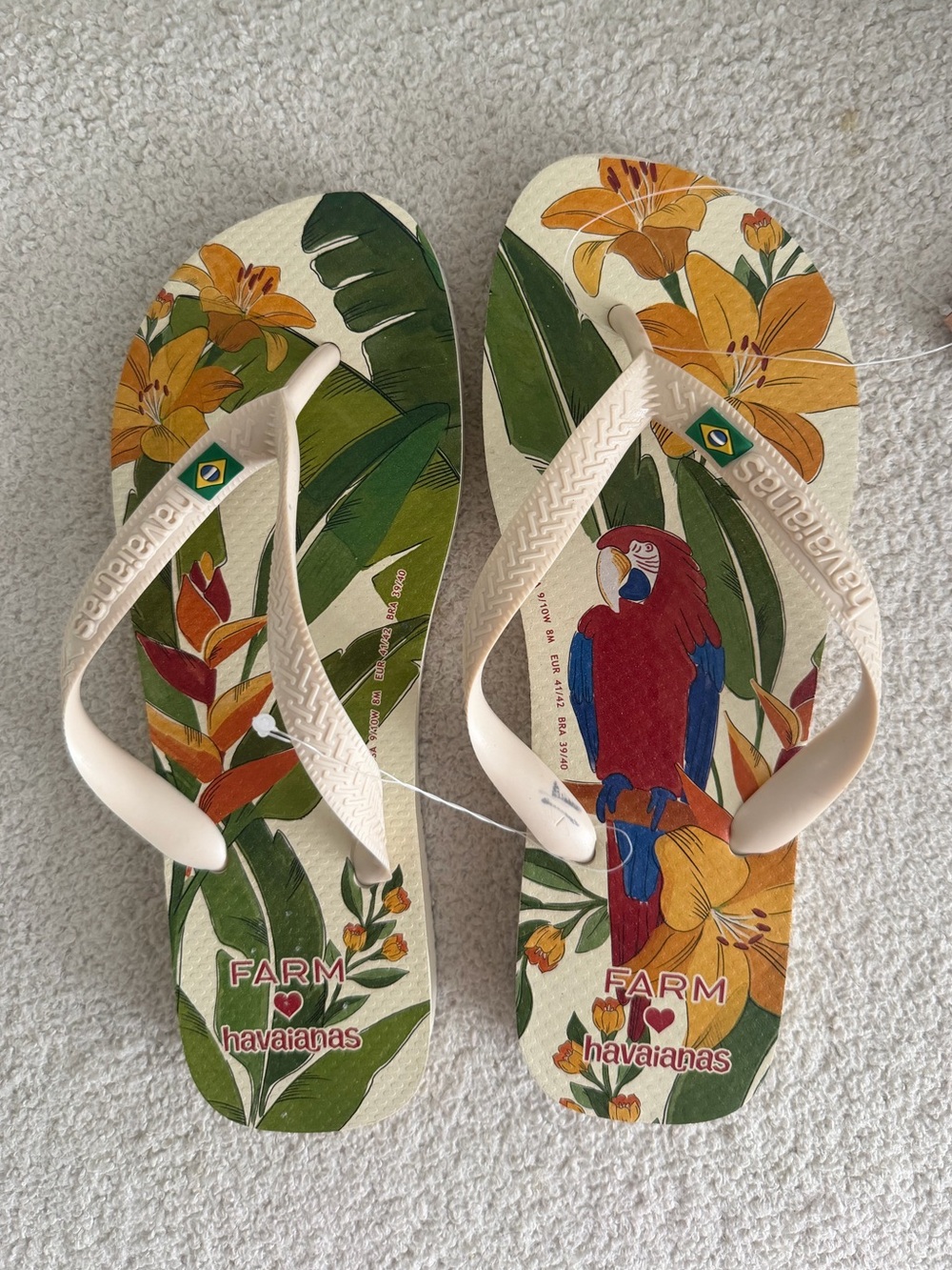 Havaianas x Farm Rio Tropical Flip Flop Ararinhas Sandals